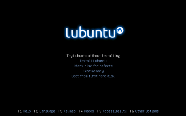 Menu installer Lubuntu 16.04